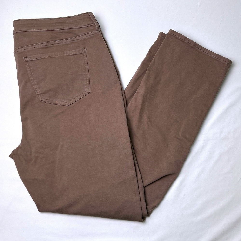 NYDJ Womens High Rise Sheri Slim Lift Tuck 5-Pocket Jeans Size 14 Brown